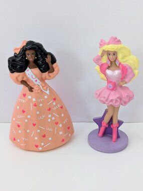 Vintage 1991 McDonalds Happy Meal Barbie Toys Lot of 2 Happy Birthday Lights and